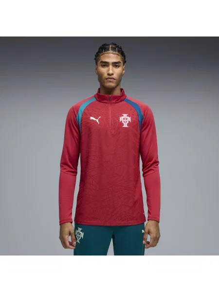 PUMA bluza treningowa z zamkiem Portugalia Akcesoria S czerwony
