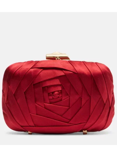 Satenska pisemska torbica Roger Vivier rdeča