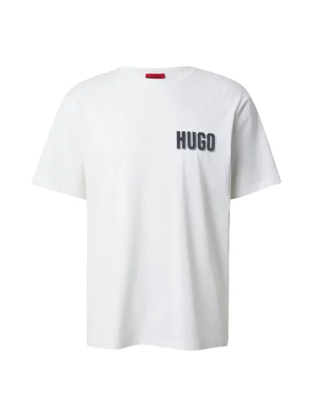 HUGO Tricou Derlyns bej / roșu orange negru