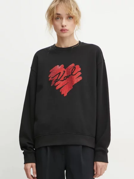 Karl Lagerfeld hanorac de femei cu imprimeu negru