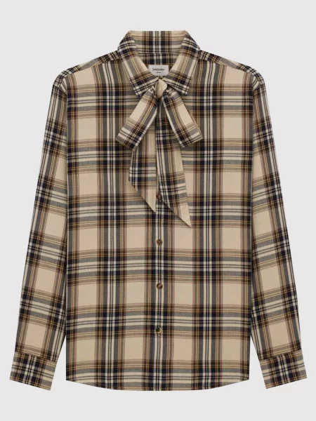 Сорочка в клітинку Lavallière Saint Laurent бежева