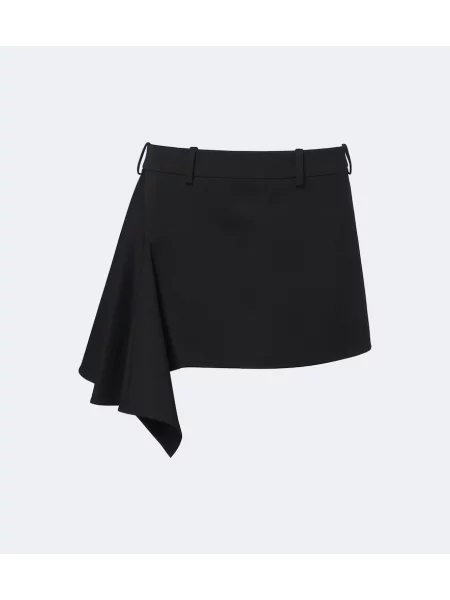 Fustă Givenchy de lână drapată negru