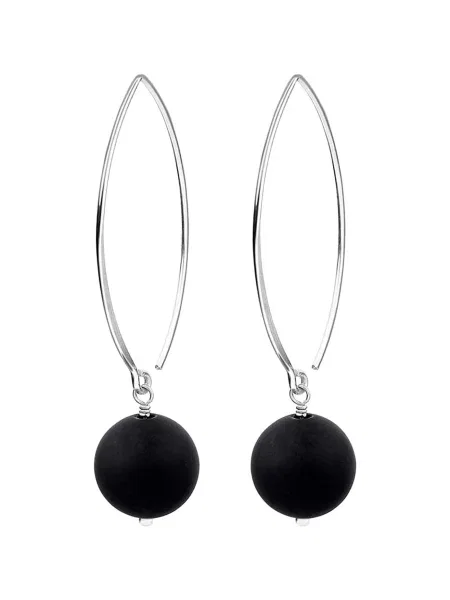 Nenalina Uhani / srebrna črna