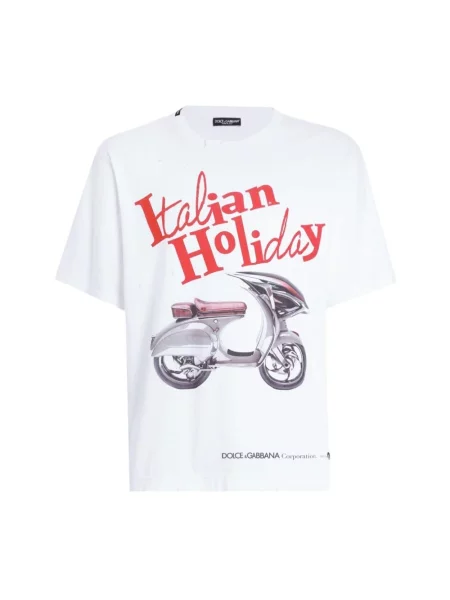 Graficzny koszulka Dolce And Gabbana biała