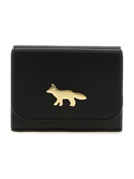 Kompaktowy portfel Maison Kitsune czarny