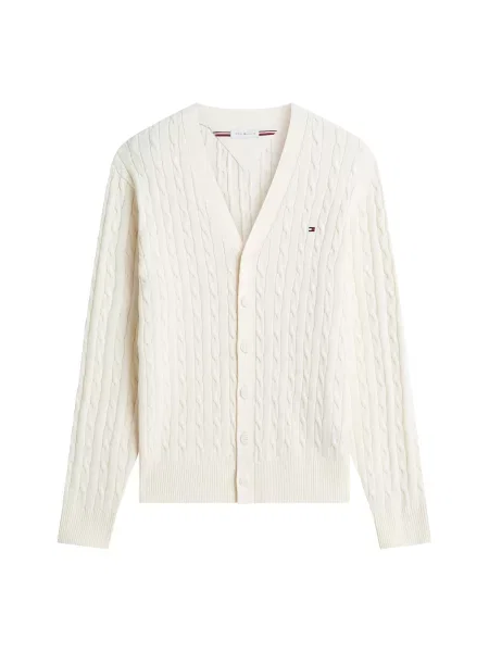 TOMMY HILFIGER Kardigán CLASSIC krémová
