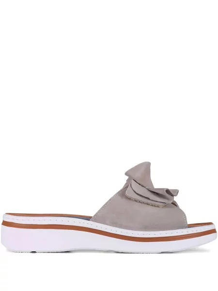 Semišové sandály Ron White s volány bílé