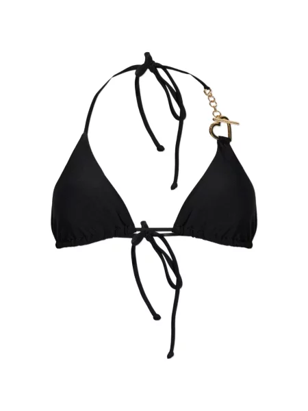 Top Moschino cu motiv cu inimi negru