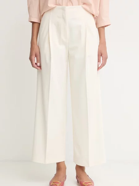 BOSS pantaloni pentru femei cu vâscoză Tulotta bej