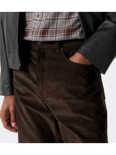 Pantaloni Acne Studios de catifea cord maro