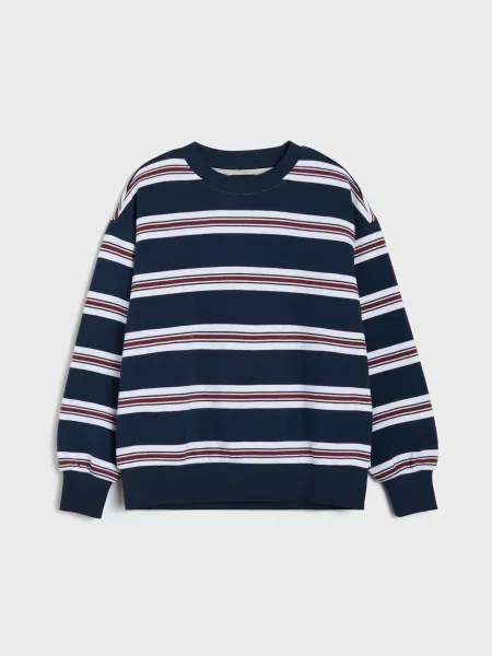 Sinsay Pruhovaná mikina crewneck vícebarevná