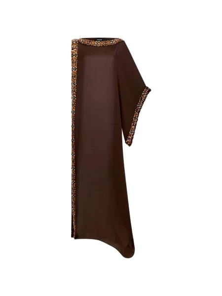 Félvállas maxi ruha Dsquared2 barna