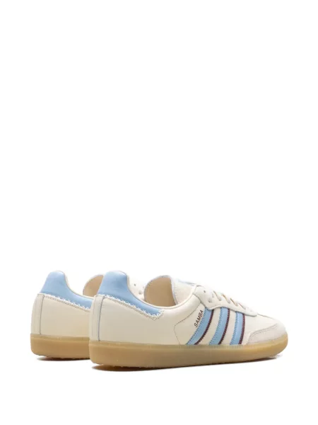 Prugaste tenisice Adidas Samba od lakirane kože bijela