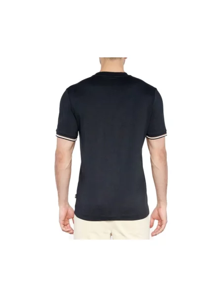 BOSS t-shirt granatowy gładki niebieska