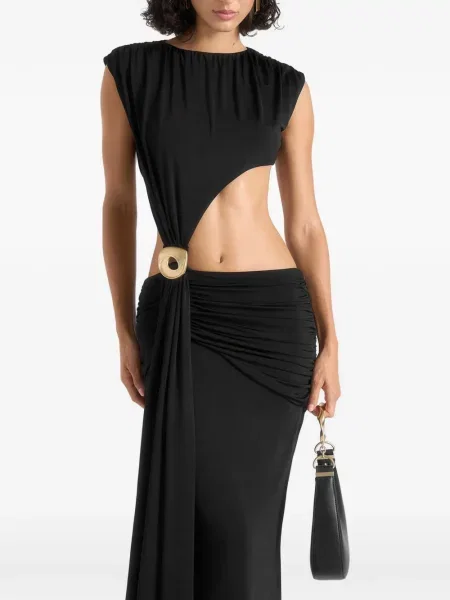 Rochie maxi Manière De Voir asimetrică negru