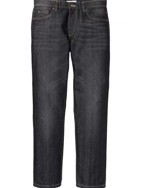 Jeansy regular fit straight czarne