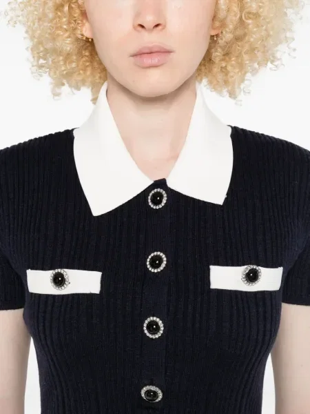 Rochie mini Self-portrait de costum albastru
