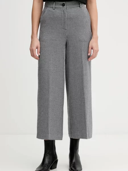 United Colors of Benetton pantaloni fason culottes high waist negru