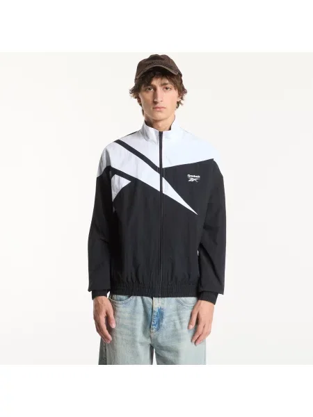 Jachetă Reebok Vector Track Top Black/ White S alb