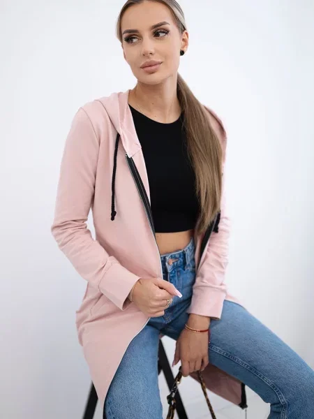 Hanorac cu glugă Kesi roz