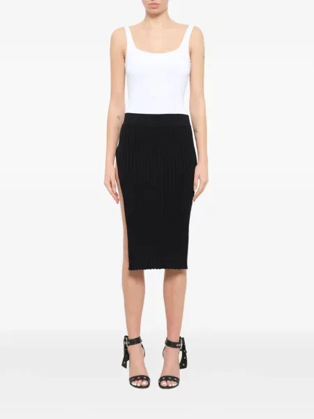 Fustă midi Givenchy tricotate negru