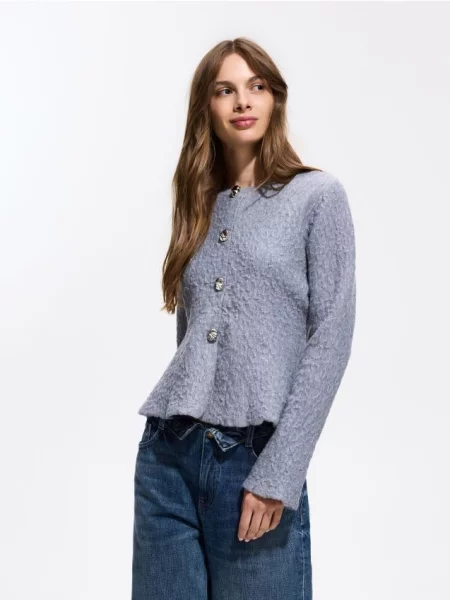 Reserved Cardigan cu decorativi gri-neutru gri