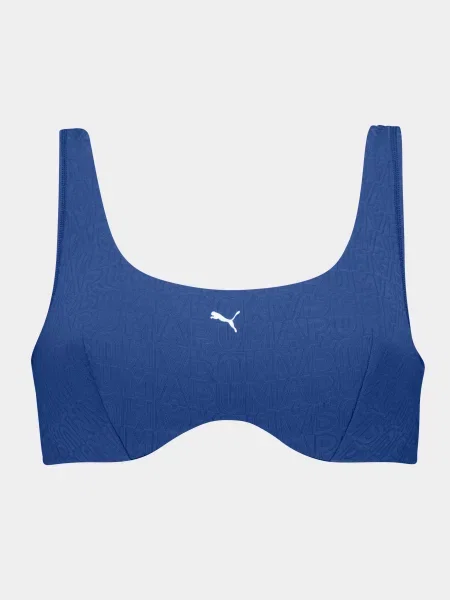 Верхня частина купальника PUMA Swim Jacquard Sco комбінований верх синій