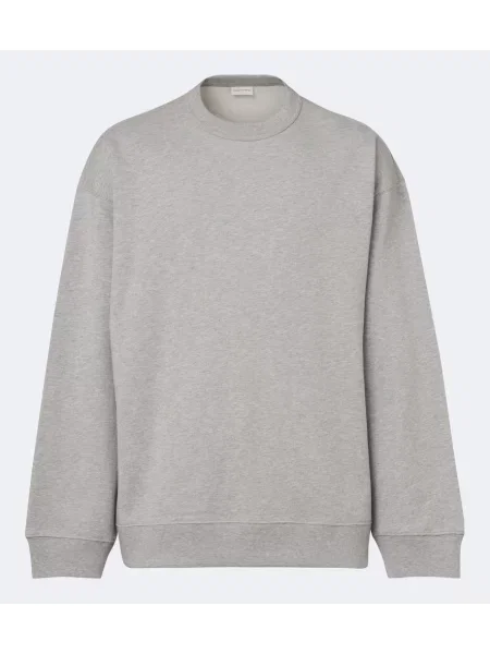 Hanorac Dries Van Noten din jerseu gri