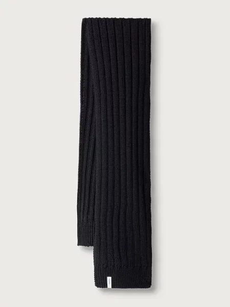 Eisbar fular cu lână merino Ayo Scarf negru