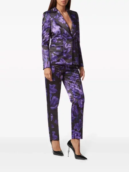 Gėlėtas raštuotas švarkas Philipp Plein juoda