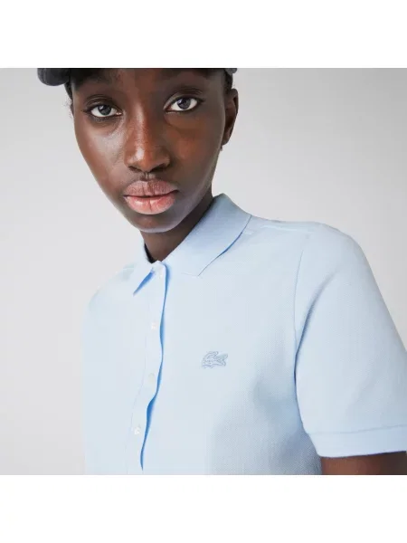 Lacoste Koszulka Polo Slim Fit Stretch Mini Piqué niebieska