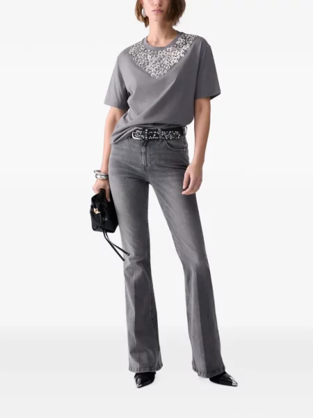 Tricou Liu Jo cu broderie gri
