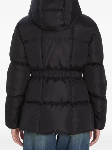 Geacă cu puf Moncler cu glugă negru