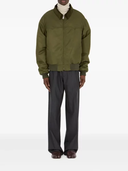 Geacă bomber Maison Margiela de catifea cord verde
