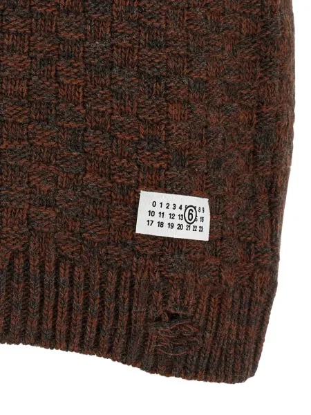 Pulover Mm6 Maison Margiela fără mâneci maro