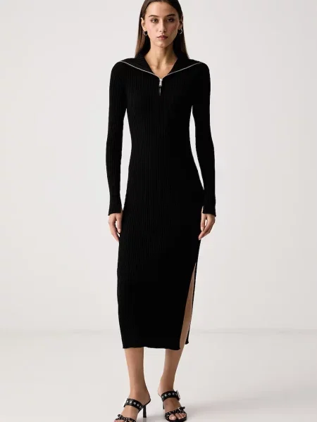 Karl Lagerfeld Jeans rochie bodycon cu vâscoză negru