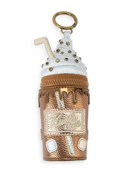 Kurt Geiger London obesek za ključe Coffee Cup Charm rjava