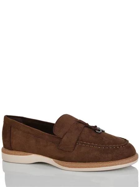 Замшевые лоферы Navigator коричневые