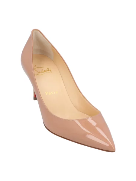 Czółenka Christian Louboutin skórzana różowa