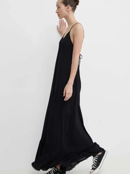 Superdry Sukienka Maxi Beach Cami z – Black czarna