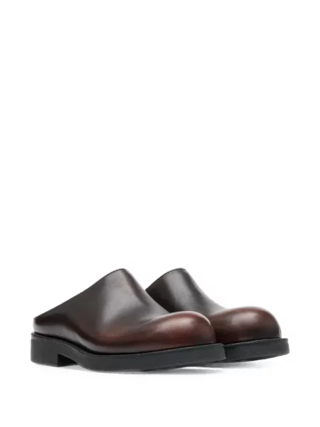 Papuci tip mules Mm6 Maison Margiela din piele maro