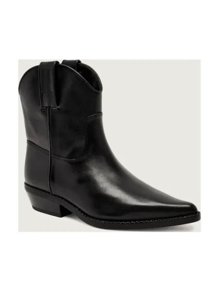 Michael Kors De piele cizme cowboy NOEMIE negru