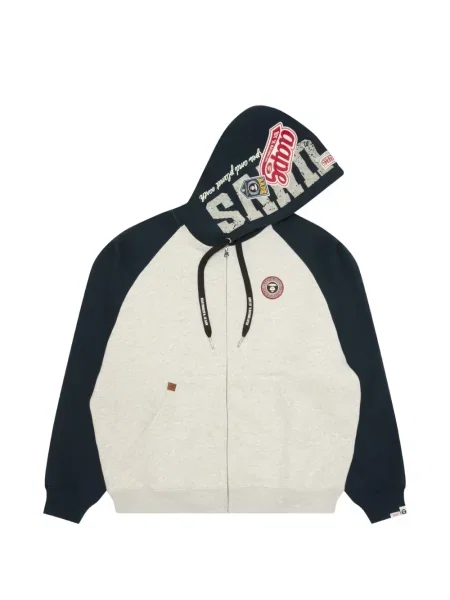 Hanorac cu glugă Aape By A Bathing Ape cu autograf gri