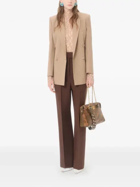 Pantaloni Valentino Garavani de mohair maro