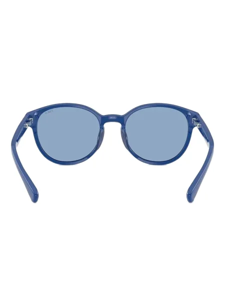 Ochelari de soare Polo Ralph Lauren din piele de căprioară cu imagine de costum albastru