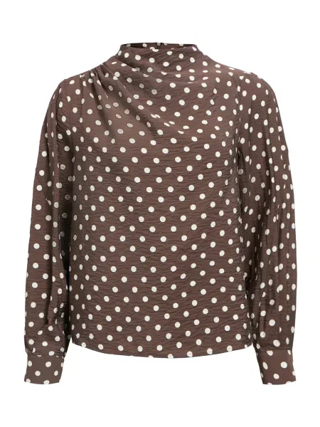 OBJECT Blúz OBJHALI csokoládé fehér