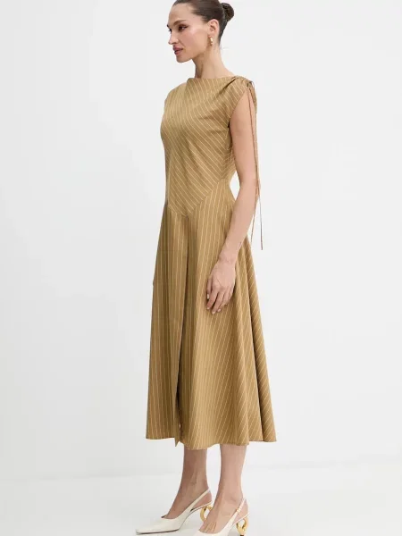 Платье миди Max&co клеш зеленое