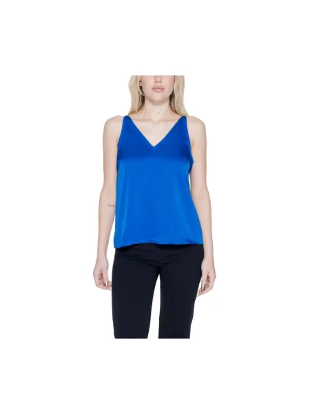 Top Vila z dekoltem w serek na ramiączkach czarny