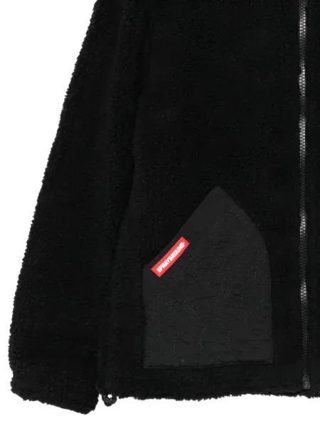 Geacă Sprayground din fleece cu autograf negru