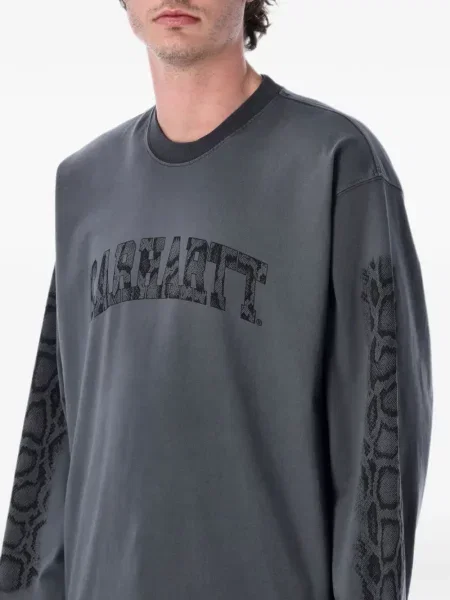 Тениска Carhartt Wip със змийски принт черно